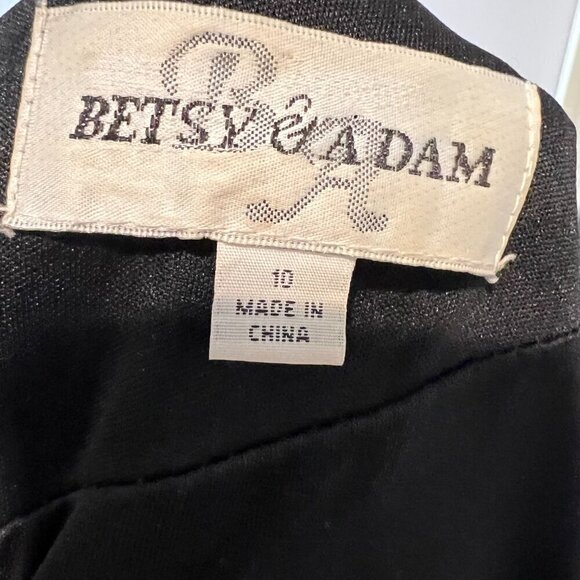 Betsy & Adam Black Sequined Front cross Cut Out Gown, Size 10 - Picture 15 of 16